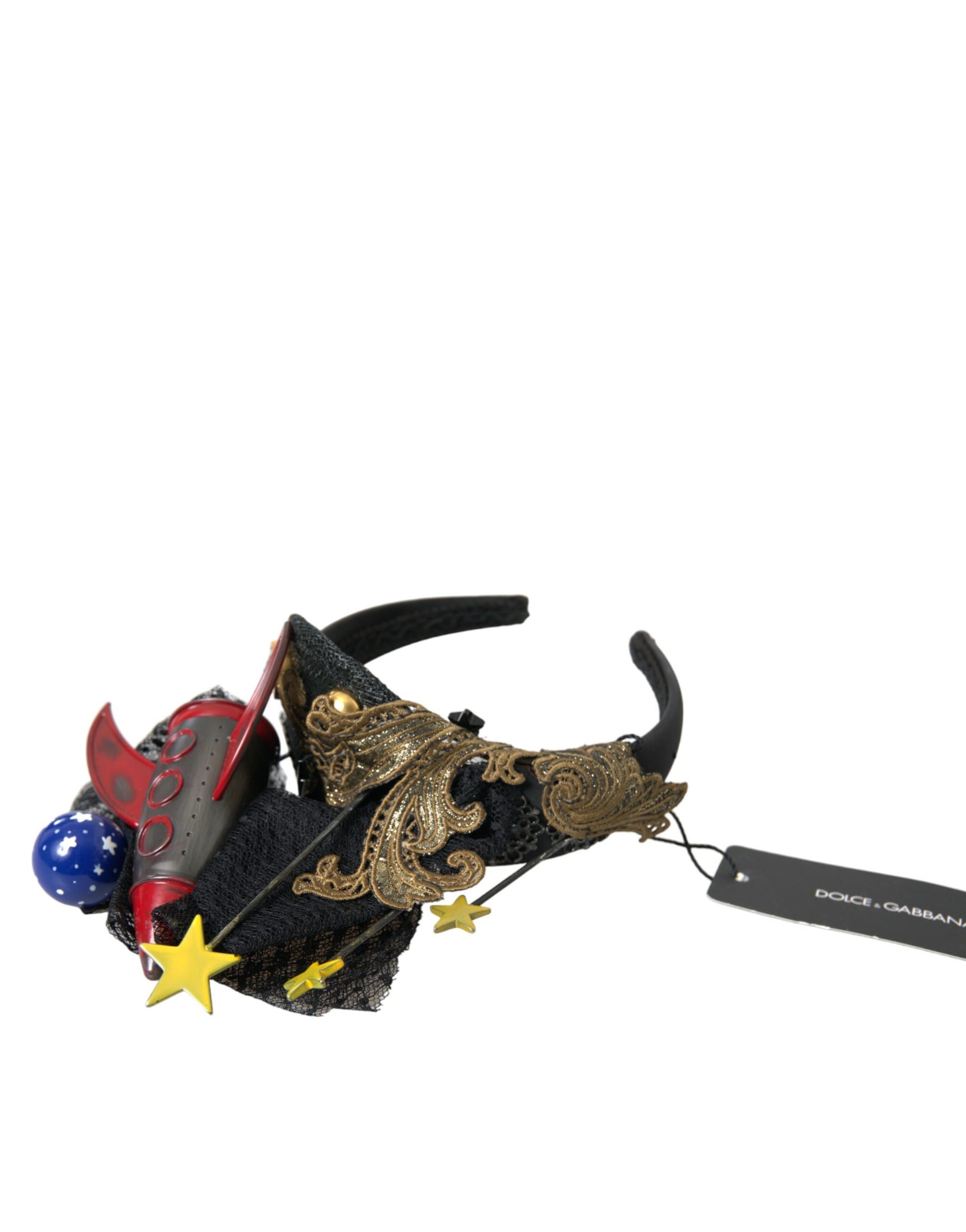 Dolce & Gabbana Multicolor Missile Rocket Crystal Stars Headband Diadem