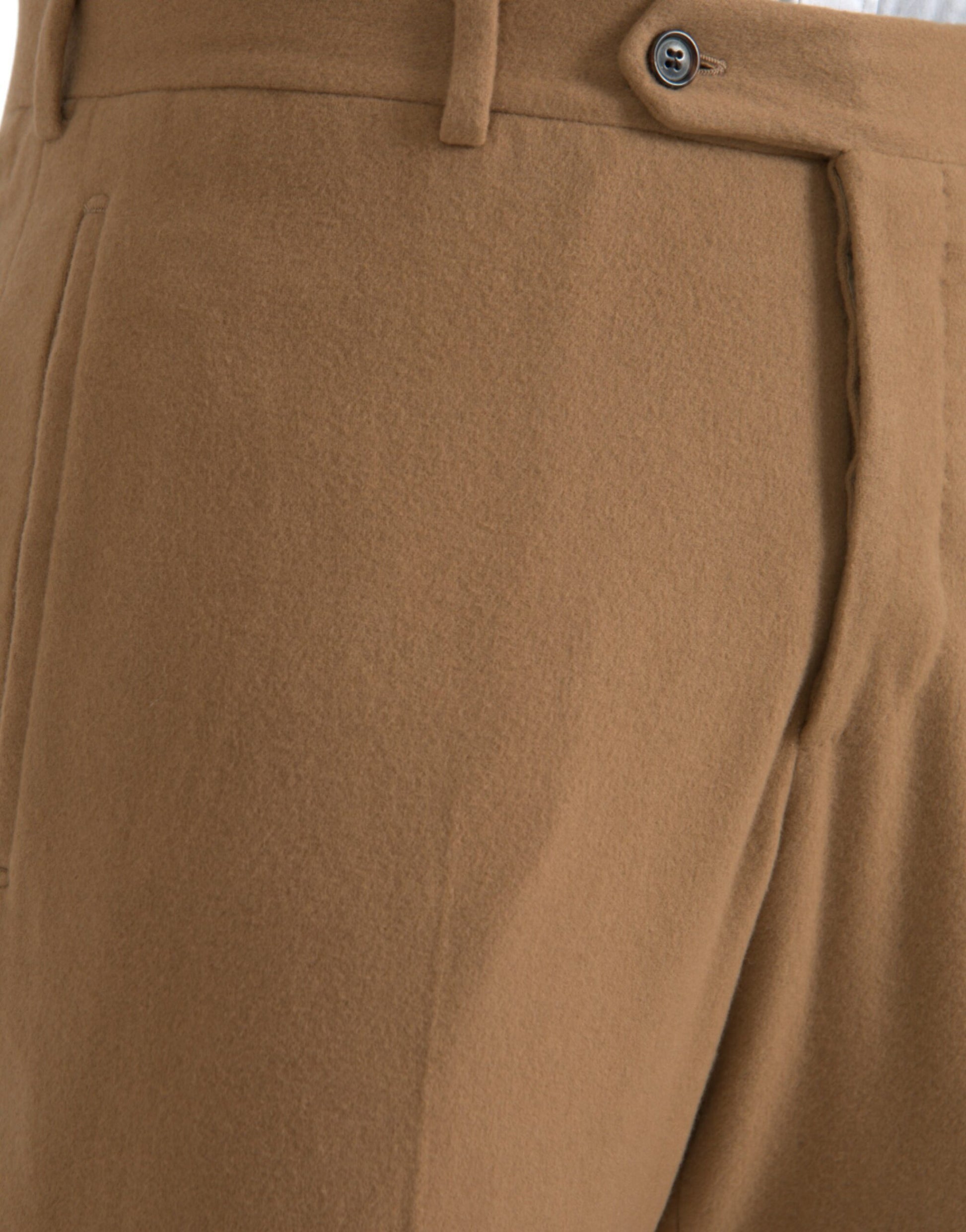 Prada Beige Cashmere Men Straight Fit Dress Pants