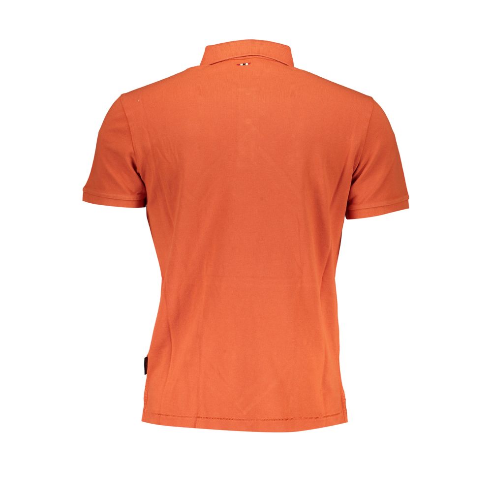 Napapijri Orange Cotton Polo Shirt