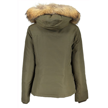 Woolrich Green Cotton Jackets & Coat