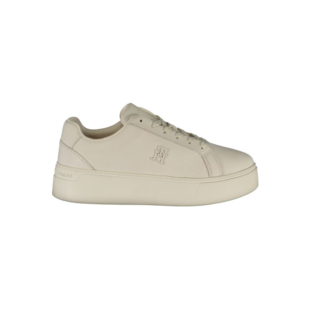 Tommy Hilfiger White Polyester Sneaker