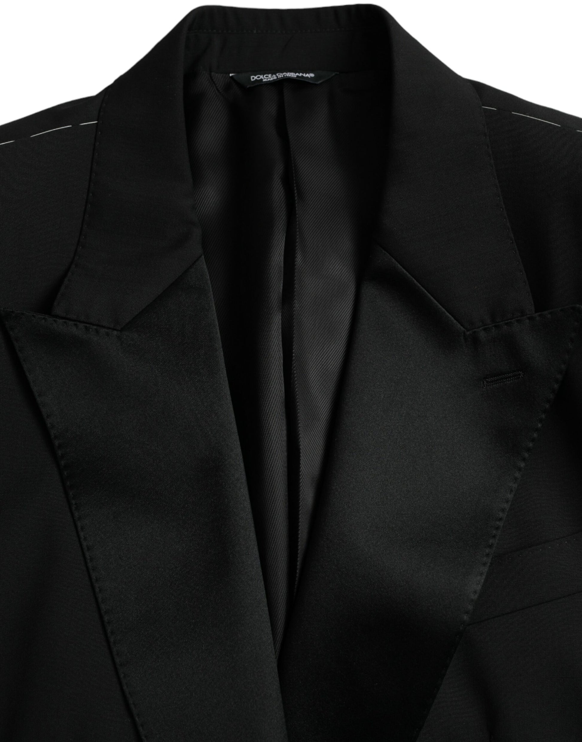 Dolce & Gabbana Black SICILIA Single Breasted Coat Blazer