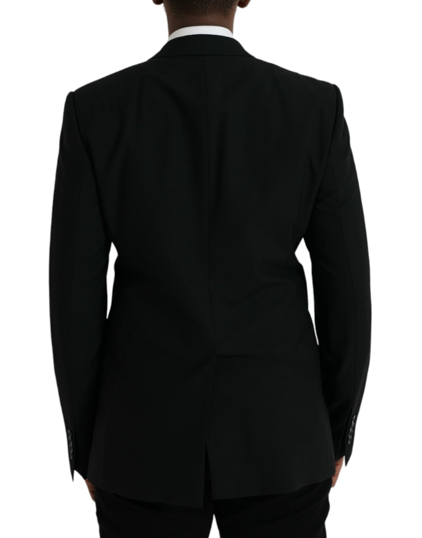 Dolce & Gabbana Black Crown Bee MARTINI Single Breasted Coat Blazer