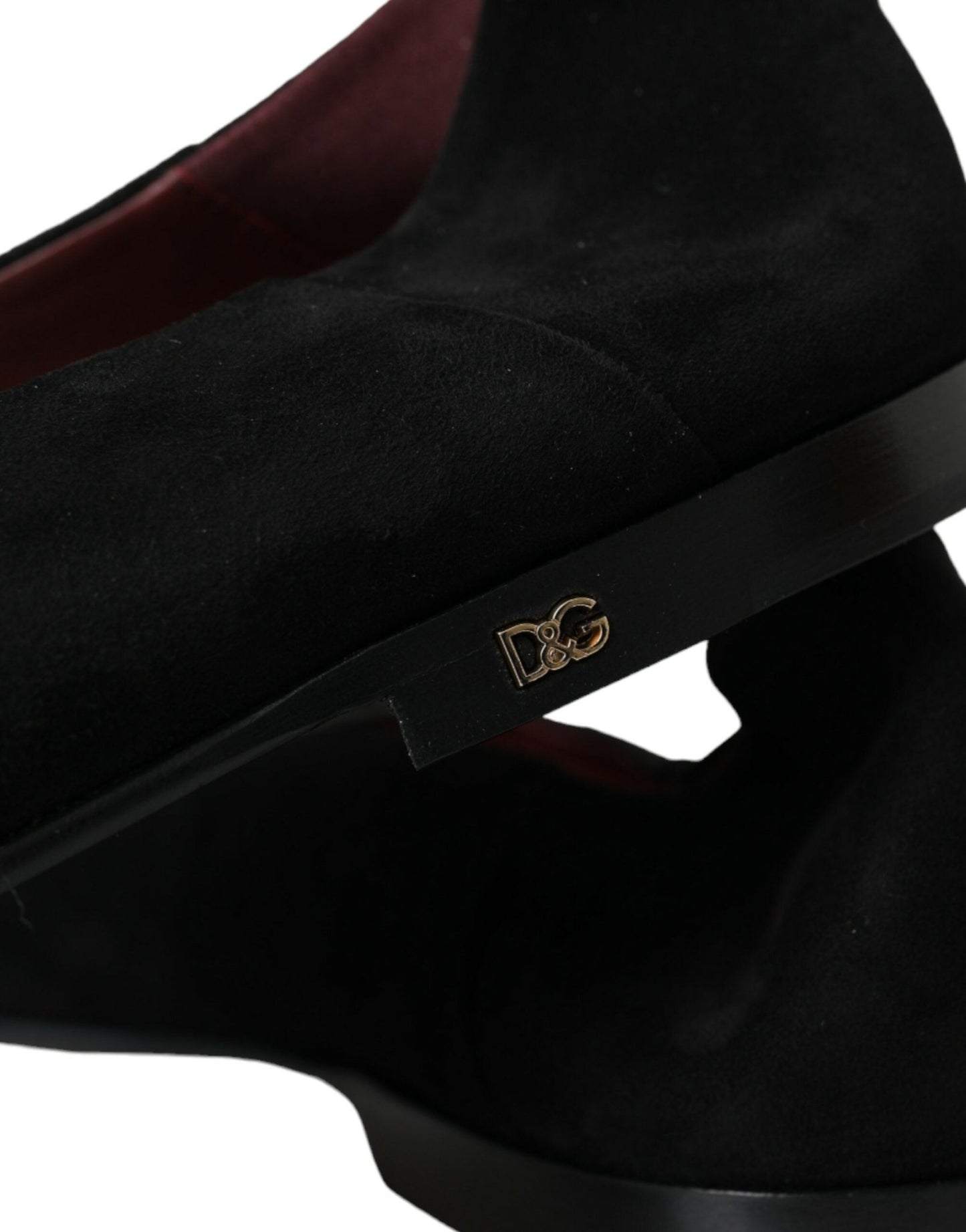 Dolce & Gabbana Black Suede Loafers Formal Dress Slip On Shoes