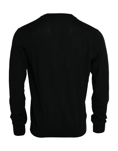 Dolce & Gabbana Black Cashmere Knit Long Sleeves Cardigan Sweater