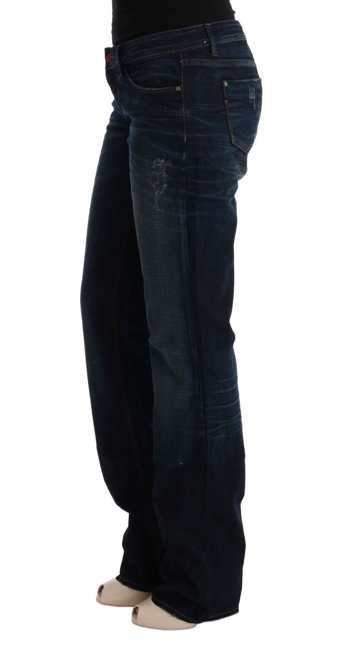 Costume National Elegant Blue Regular Fit Cotton Jeans