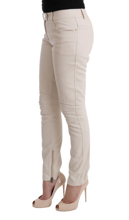 Ermanno Scervino Chic White Slim Fit Denim Treasure