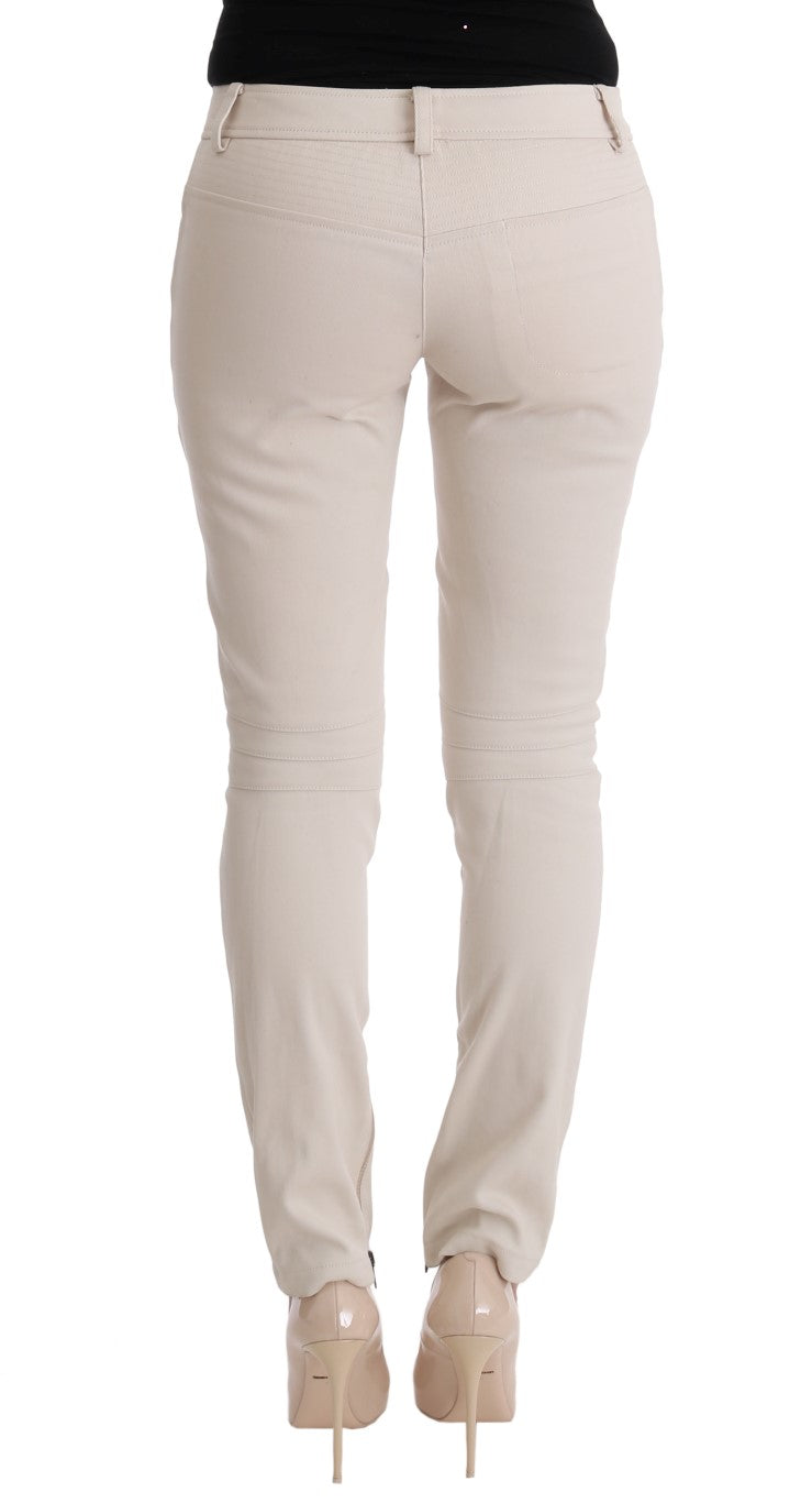 Ermanno Scervino Chic White Slim Fit Denim Treasure