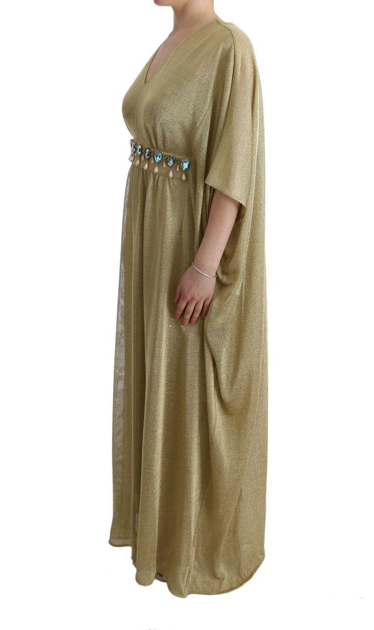 Dolce & Gabbana Elegant Gold Shift Gown Dress