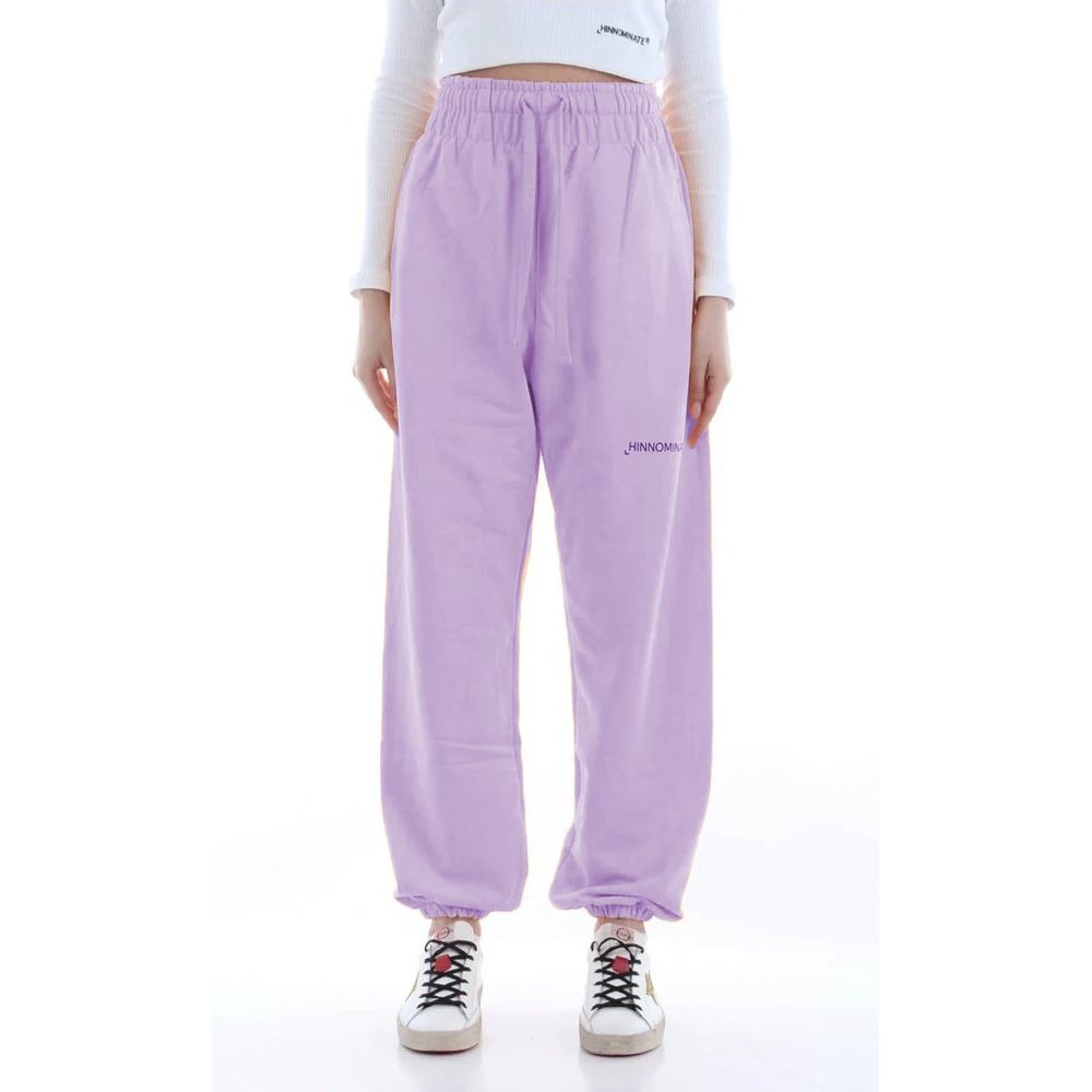 Hinnominate Plush Cotton Sweatpants with Logo Detail