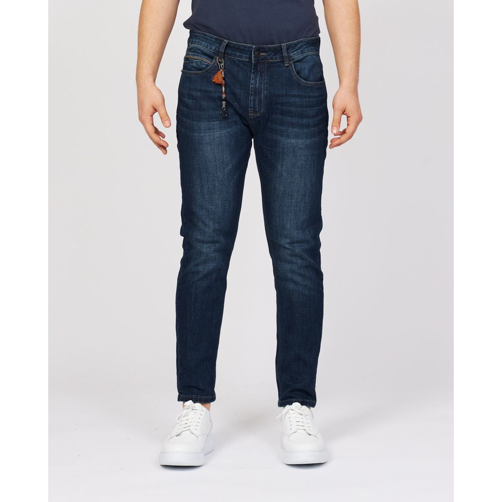 Yes Zee Sleek Blue Cotton Stretch Jeans