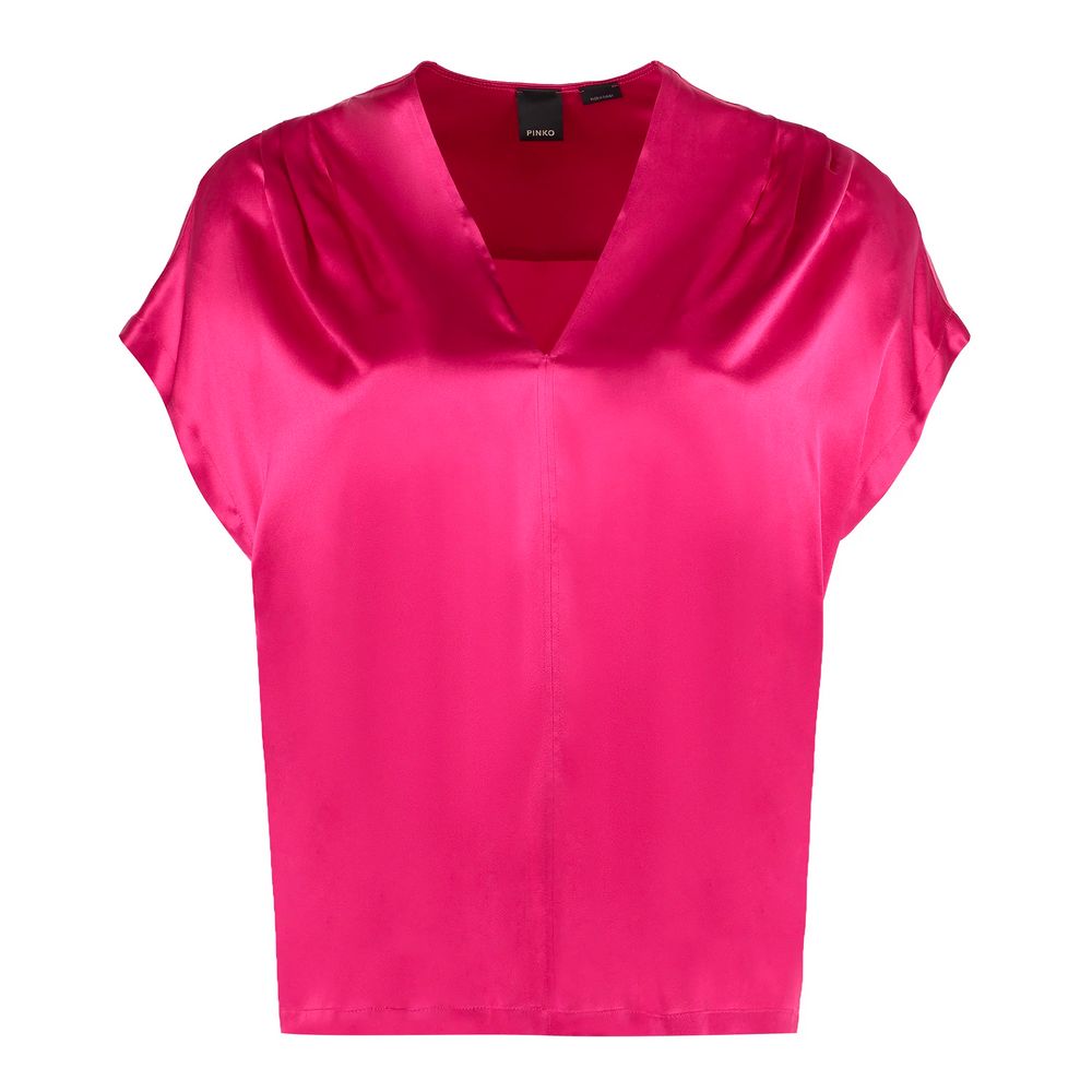 PINKO Elegant Fuchsia Silk Blend Blouse