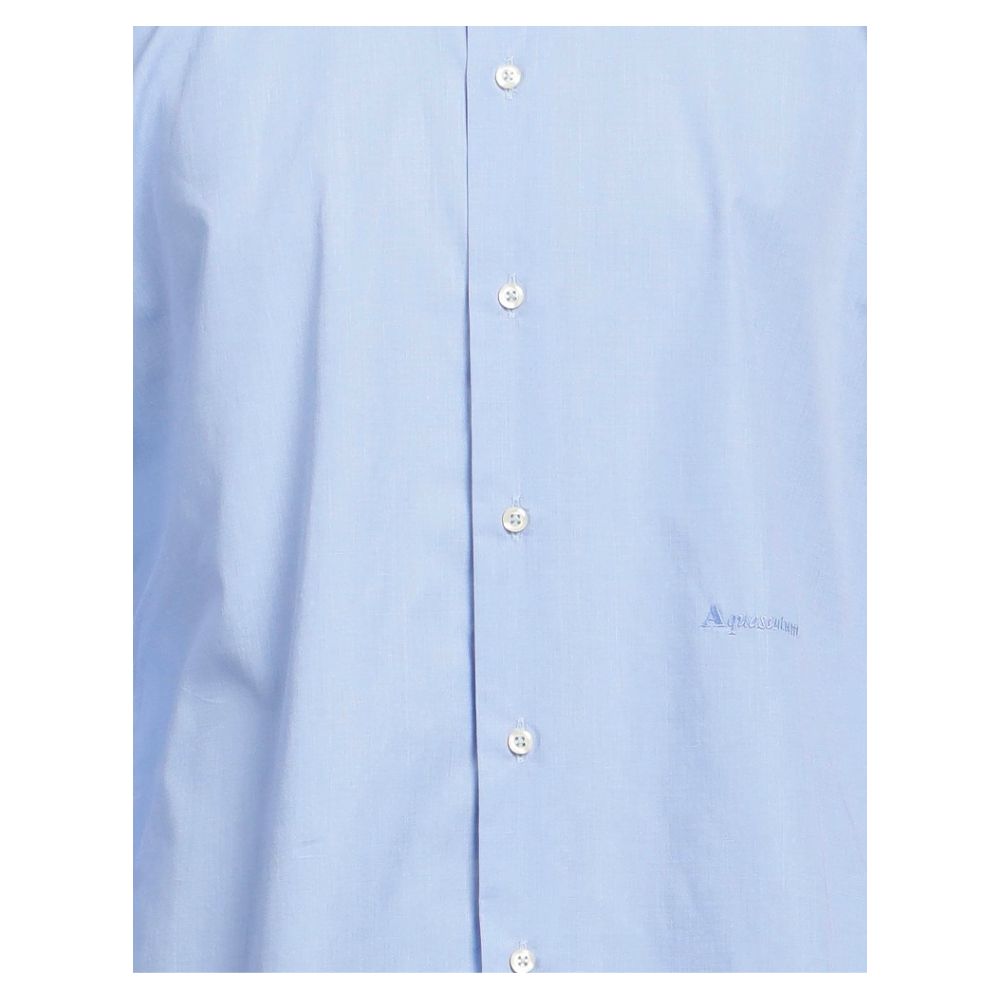 Aquascutum Elegant Cotton Shirt with Iconic Embroidery