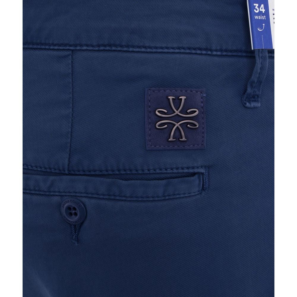 Jacob Cohen Elegant Slim Fit Chino Trousers in Blue