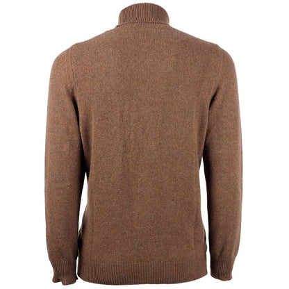 Emilio Romanelli Elegant Cashmere Turtleneck Sweater in Brown