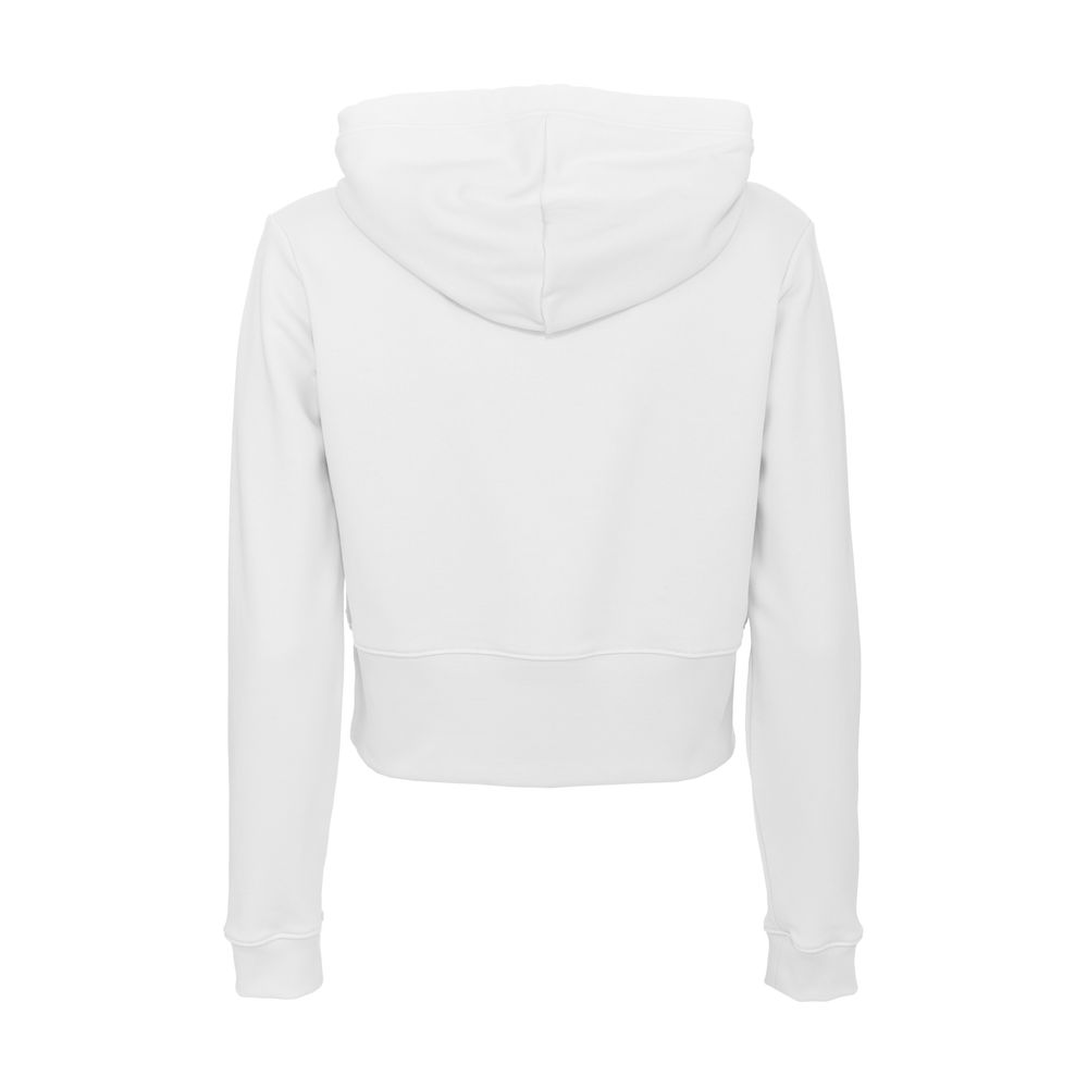 Imperfect Dazzling Rhinestone Logo White Hoodie