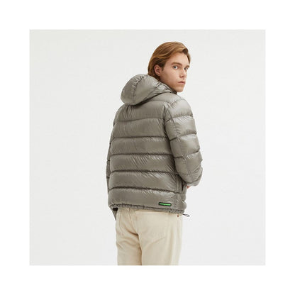 Centogrammi Reversible Hooded Jacket in Dove Grey and Brown