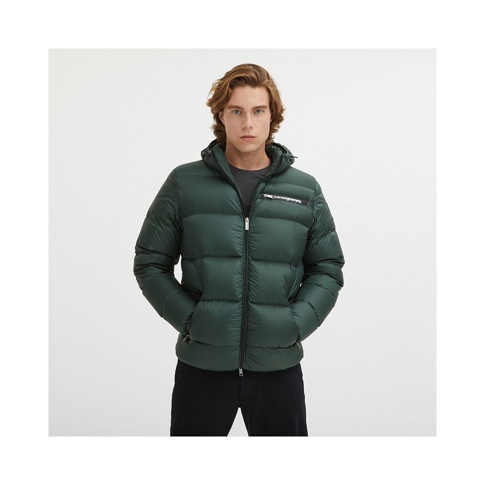 Centogrammi Sleek Dark Green Hooded Winter Jacket