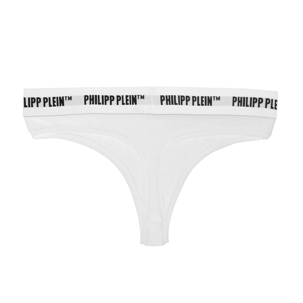 Philipp Plein Elegant White Thong Duo for Women