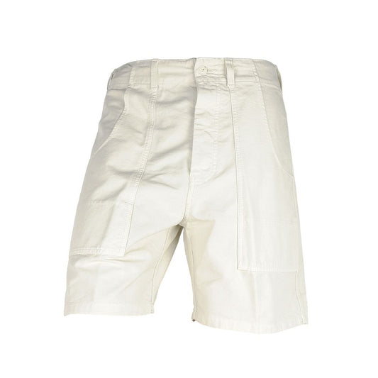 Don The Fuller White Cotton Men's Bermuda Short