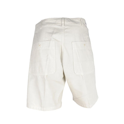 Don The Fuller White Cotton Men's Bermuda Short