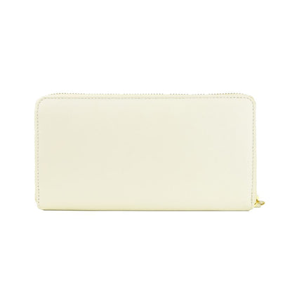 Cavalli Class Elegant White Calfskin Leather Wallet