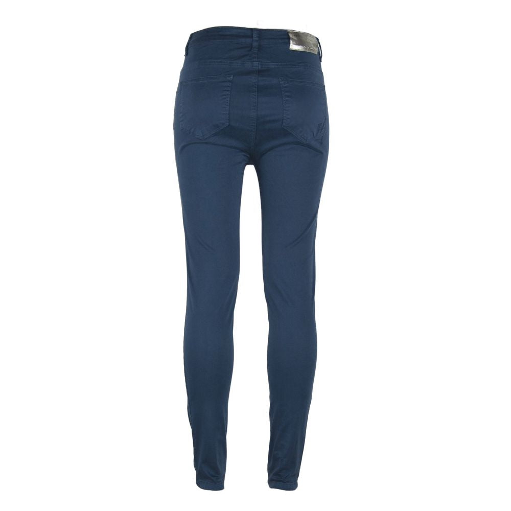 Maison Espin Blue Cotton Women's Skinny Jean