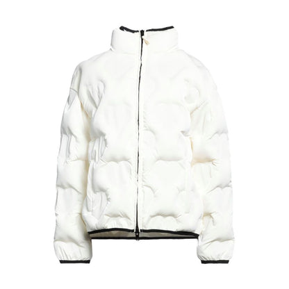 Love Moschino Chic White Heart-Adorned Designer Jacket