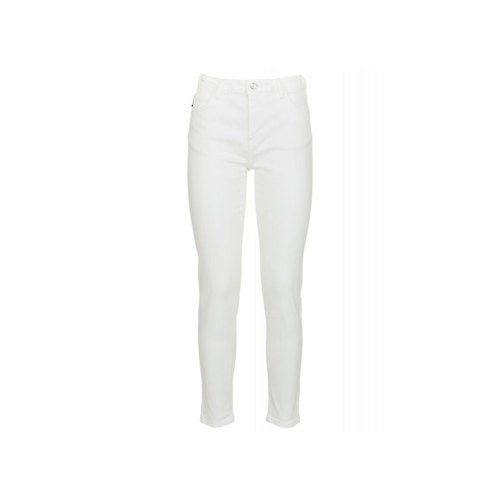 Imperfect White High-Waisted Slim Denim Trousers