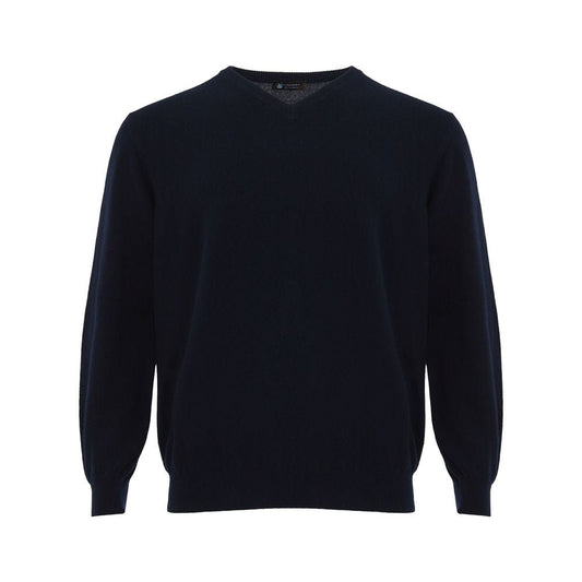 Colombo Elegant Cashmere Blue Sweater for Men