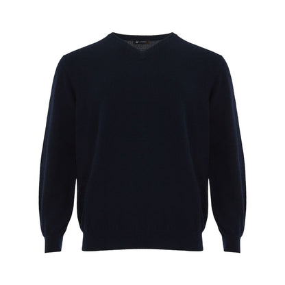 Colombo Elegant Cashmere Blue Sweater for Men