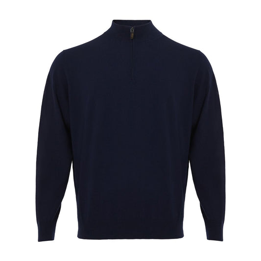 Colombo Sophisticated Azure Cashmere Sweater