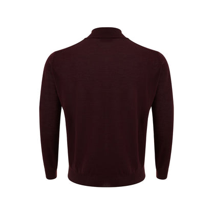 FERRANTE Elegant Red Woolen Luxury Sweater for Men