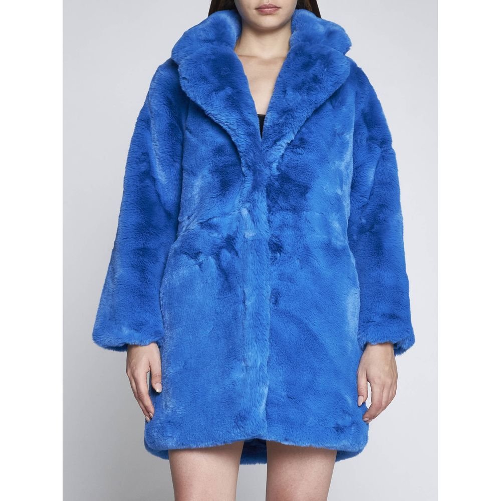 Apparis Chic Sapphire Eco-Fur Jacket – Unparalleled Warmth