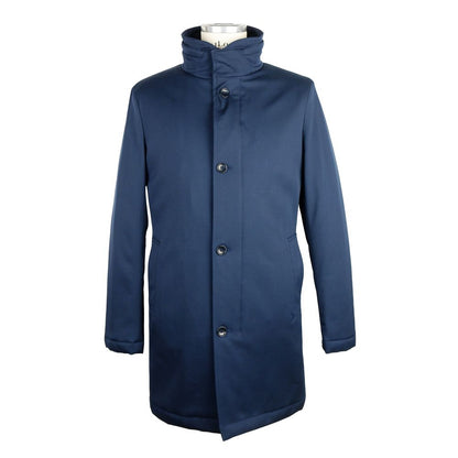 Made in Italy Elegant Italian Wool Long Coat for Men