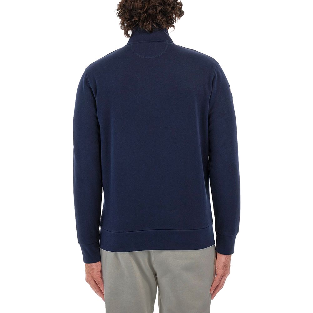 La Martina Blue Cotton Sweater