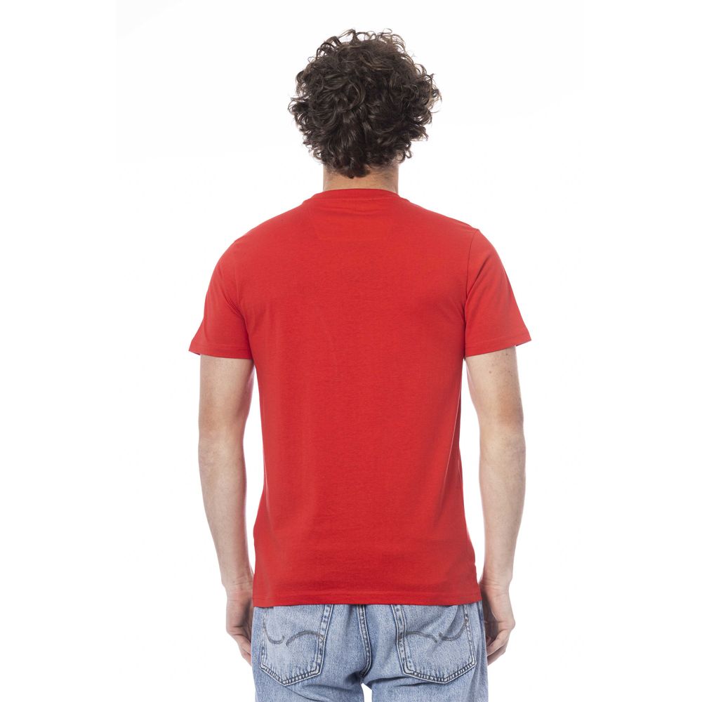 Cavalli Class Red Cotton Men T-Shirt