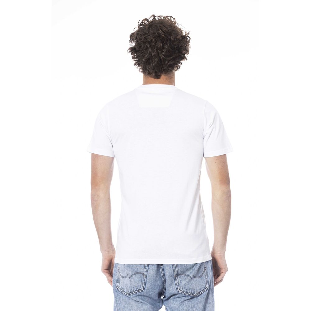 Cavalli Class White Cotton Men T-Shirt