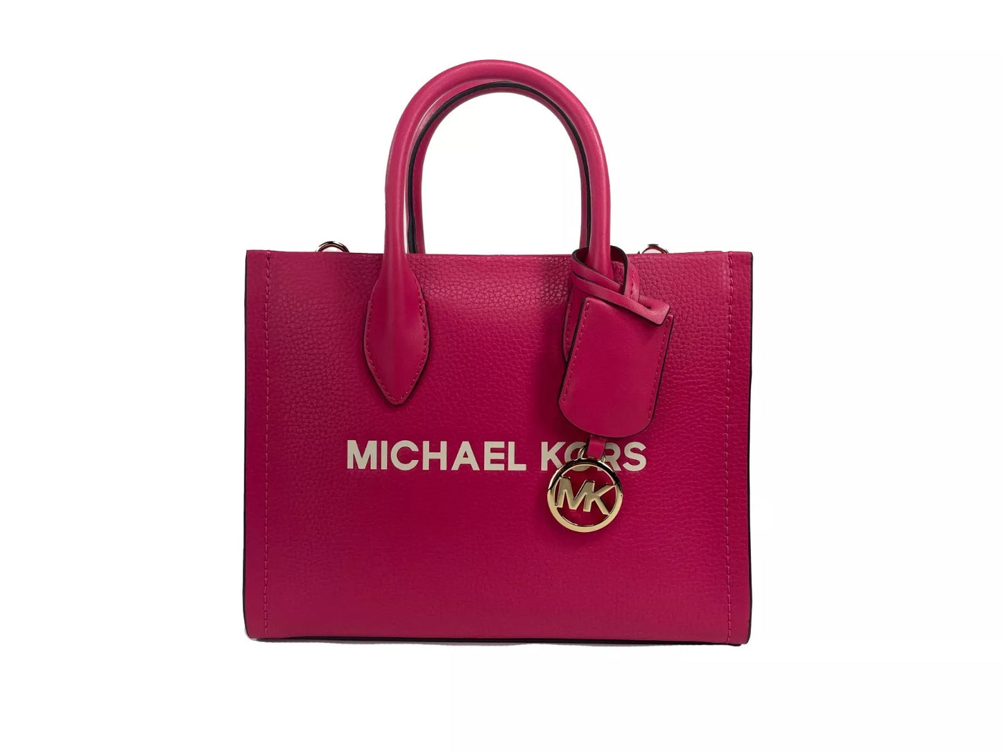 Michael Kors Mirella Small Leather Top Zip Shopper Tote Bag