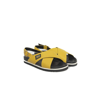 Cerruti 1881 Yellow Leather Women Sandal