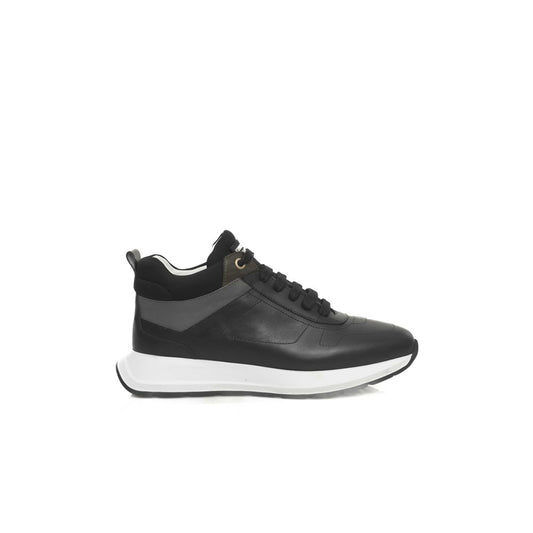 Cerruti 1881 Black Leather Women Sneaker