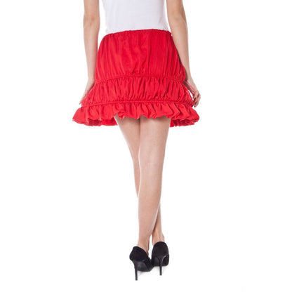 Denny Rose Red Polyester Skirt