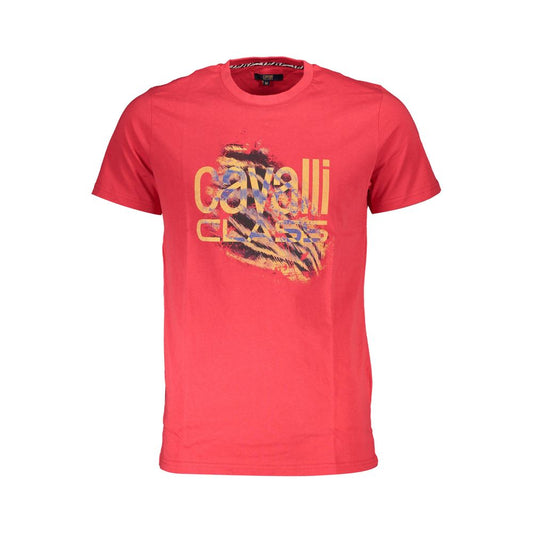 Cavalli Class Red Cotton T-Shirt - PANTERA STORES