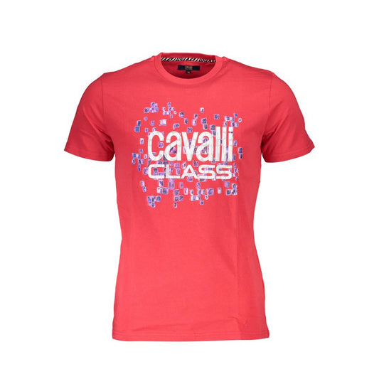 Cavalli Class Red Cotton T-Shirt - PANTERA STORES