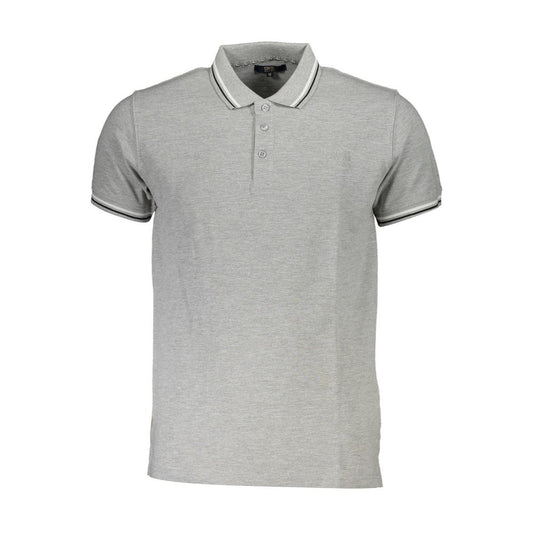 Cavalli Class Gray Cotton Polo Shirt - PANTERA STORES