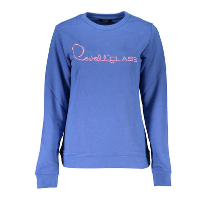 Cavalli Class Blue Cotton Sweater