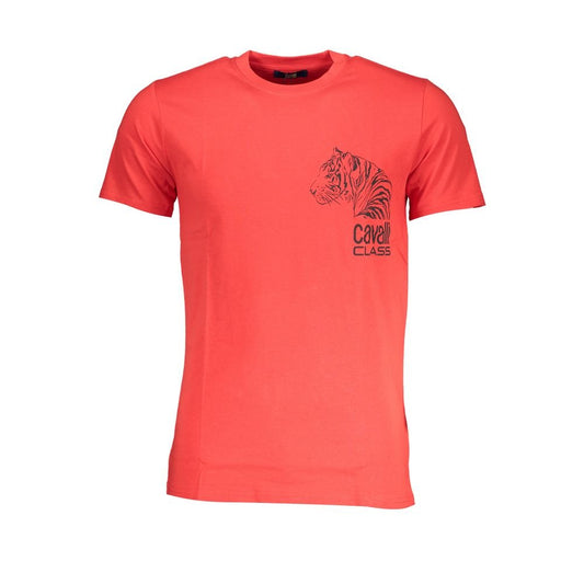 Cavalli Class Red Cotton T-Shirt - PANTERA STORES