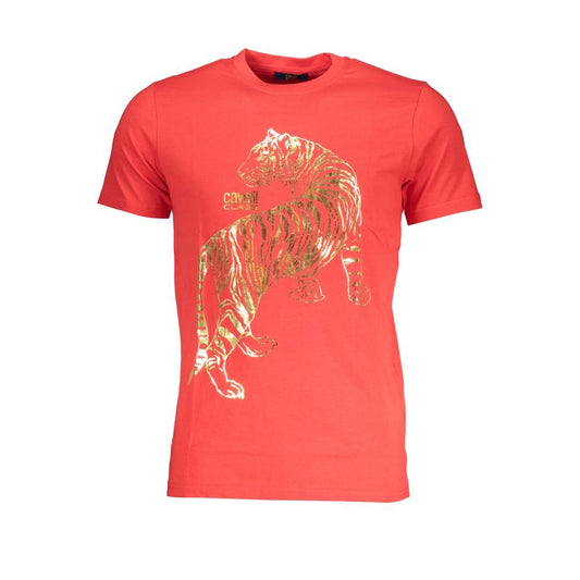 Cavalli Class Red Cotton T-Shirt - PANTERA STORES