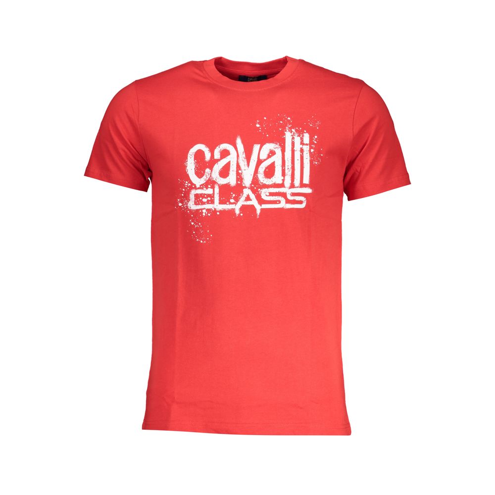 Cavalli Class Red Cotton T-Shirt