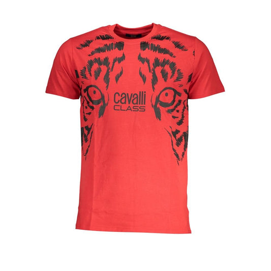 Cavalli Class Red Cotton T-Shirt - PANTERA STORES